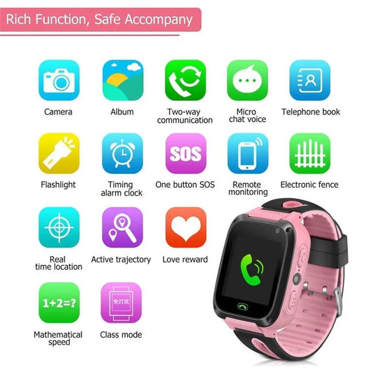 S4 Kids Smart Watch Waterproof Touch Screen Video Camera Sim Card Call Phone Smartwatch With Light GPS Locator For IOS Android